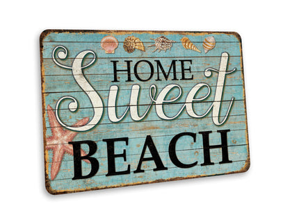 Home Sweet Beach Sign Beach Decor Ocean Decorations Nautical Signs Seashell Home Wall Gifts 12x18 112182001044