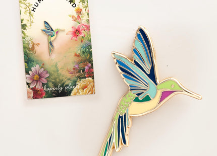 Cute Hummingbird Enamel Pin – Hard Enamel Hummingbird Lapel Pin, Colorful Hummingbird Brooch, Perfect Gifts for Hummingbird Lovers