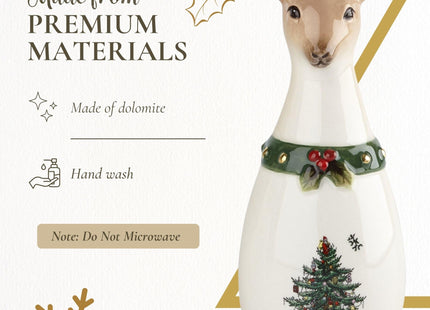 Spode Christmas Tree Santa & Reindeer Salt & Pepper Set, Set of 2