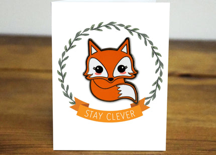 Clever Fox Enamel Pin