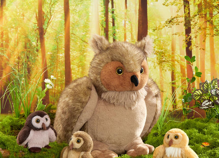 Tezituor Big Owl Stuffed Animal Family, 20" Stuffed Owl Plush with Babies