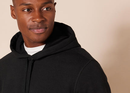 Amazon Essentials Men's Pullover Sweatshirt Hoodie, Big & Tall Options Available, Black Heather, X-Large