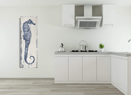 Yihui Arts Seahorse Wall Art Hand Painted Costal Paintings Blue Pictures Canvas Artwork for Living Room Bedroom Decoration