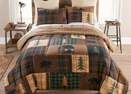 Donna Sharp Brown Bear Cabin Queen Comforter Set, 90" x 90"