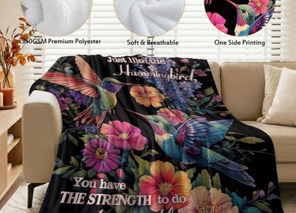 Jekeno Hummingbird Blanket Floral Gifts 50"x60"