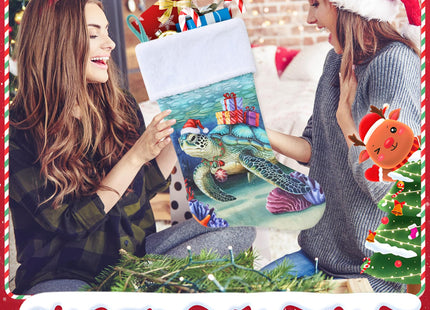 20 Inch Sea Turtle Christmas Stockings Ocean Turtle Xmas Hanging Stockings