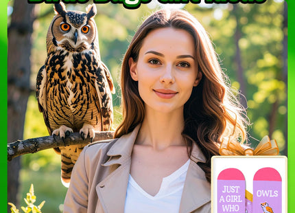 HAPPYPOP Owl Gifts for Women - Owl Socks for Bird Lovers Teen Girls Purple