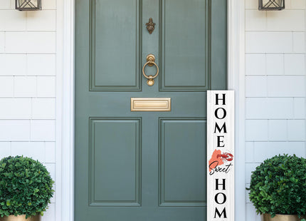 Personalized Maine Welcome Sign for Front Porch, Custom Home Sweet Home Welcome Sign with Family Name and State, Welcome Home Decorations for Outdoors, 48x8" PVC Sign (ME)