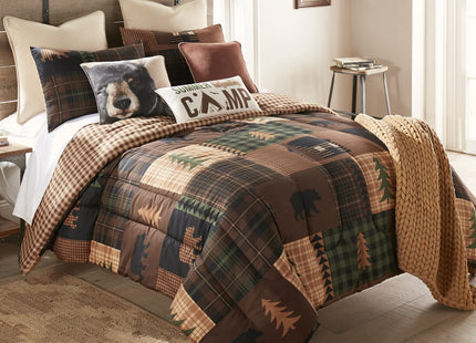 Donna Sharp Brown Bear Cabin Queen Comforter Set, 90" x 90"