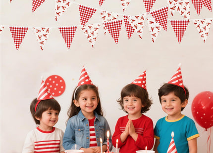 32Ft Crawfish Party Decorations Red Buffalo Plaid Crawfish Pennant Banner Fabric Triangle Flag Garland Streamers for Lobster Birthday Shrimp Seafood Boil Baby Shower Barbecue Party Decor Supplies