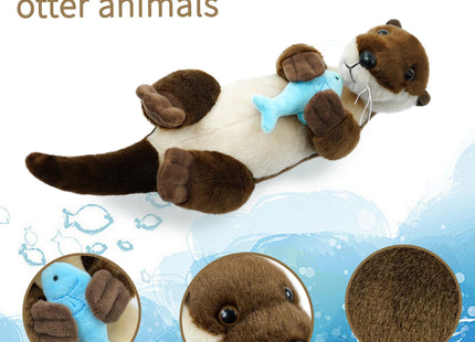Hideekoog Sea Otter Stuffed Animals for Kids,Upward Posture Otter Ocean Cute Animal Plush Toy Birthday Gift for Boys Girl Children（Upward）