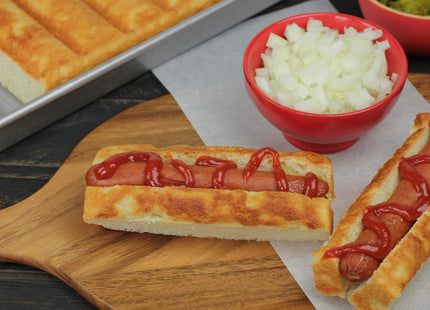 USA Pan Bakeware Nonstick New England Hot Dog Bun and Lobster Roll Loaf Pan, Aluminized Steel