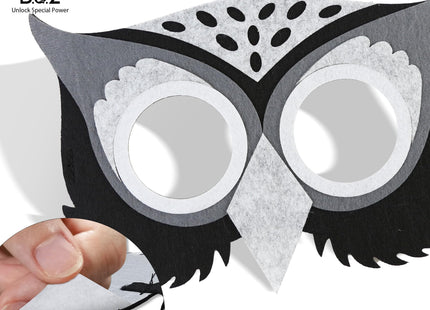 Double-Sided Bird Costume Owl Eagle Wings and Mask for Kids (Snowy Owl)