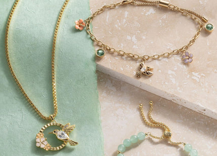 Alex and Ani Hummingbird Gemstone Bolo Bracelet