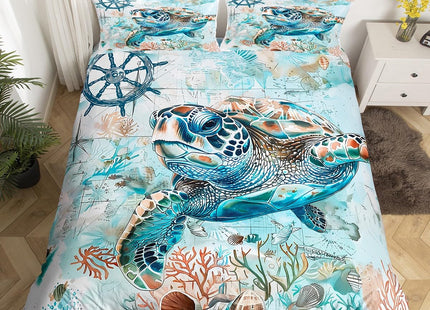 Feelyou Ocean Duvet Cover Toddler Size Boys Girls Marine Life
