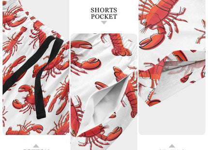 JHKKU Men's Pajama Shorts Lobster Pjs Bottoms, XL
