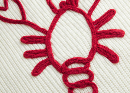 CIDER Women's Lobster Graphic Sweater Vest Chunky Cable Knit Pullover Top