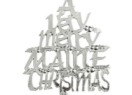 House of Morgan Pewter - Handmade Maine Gifts - A Very Merry Maine Christmas Ornament - (Maine)