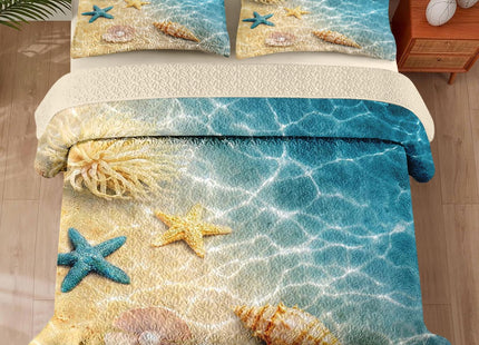 Pamnest Queen Quilt Set, 3 Pieces Summer Beach Bedding, Bedspread