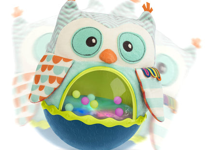 B. toys Owl Be Back Baby Musical Toy, Wobbling Sensory Owl Toy, Softtoys
