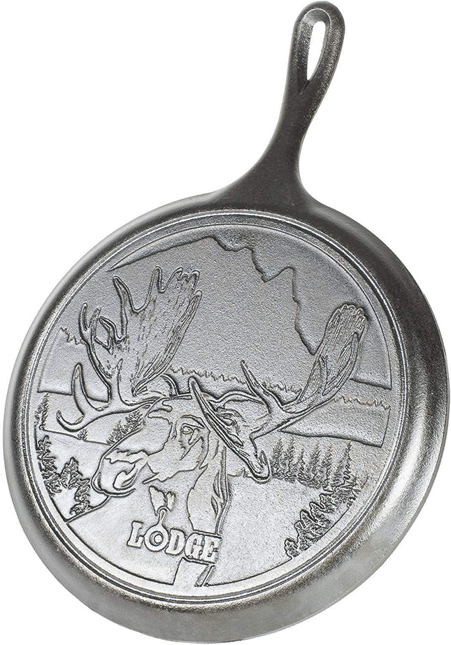Lodge Wildlife Series Cast Iron Griddle, Moose, 10.5 Inches