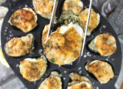 Bayou Classic 7413 Oyster Grill Pan Perfect For Grilling and Serving 12 Oysters or Clams On The Half Shell