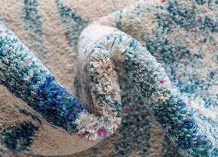 Unique Loom Positano Collection Coastal Modern Coral Lobster Shells Light Blue Area Rug (9' x 12')
