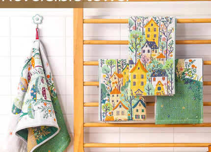 STASOPTK Cotton Mushroom Boho Floral Flour Sack Towels, Set of 2