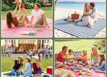 Genovega Waterproof Sandproof Beach Blanket Picnic Outdoor Mat Rug Extra Large Foldable Sand Free Big Giant XL Towel Car Essential Roadtrip Gadget Rv Accessories Gear Must Have Hiking Item Necessities