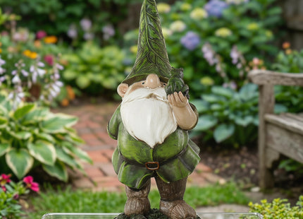 Topadorn Garden Gnome Statue, 10.24" Woodland Outdoor Gnome