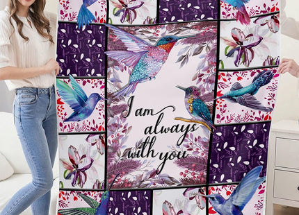 Treeswift I Am Always with You Hummingbird Blankets Soft Warm Fleece Hummingbird Throw Blankets for Kids and Adults Hummingbird Gifts for Women and Girls