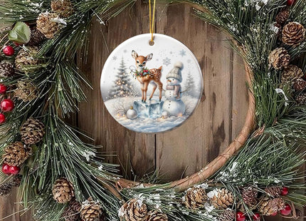 Deer & Reindeer Christmas Ornaments - Snowman, Deer & Reindeer Decor for Christmas Tree