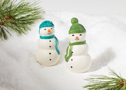 Lenox Balsam Lane Snowman Christmas Salt and Pepper Shaker Set