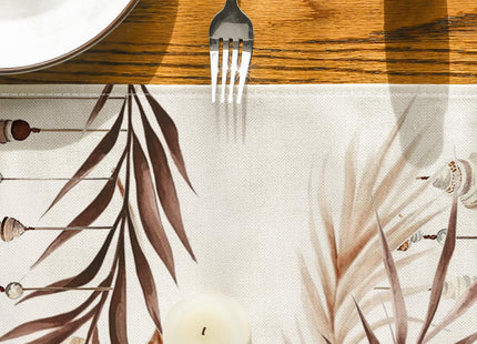 Artoid Mode Conch Starfish Hello Summer Table Runner, Sea Shell Seasonal Kitchen Dining Table Decoration for Home Party Decor 13x60 Inch