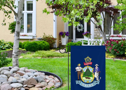 Maine State Garden Flag 12x18 Inch Double Sided Polyester Maine Flags for Outdoor Yard Garden Patio Porch Decorations