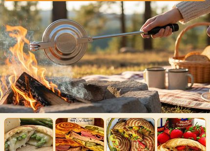 Toas-Tite Handheld Sandwich Maker, Classic Sandwich Grill & Panini Press, Cast Aluminum Pie Iron, Retro 1945 Stovetop & Campfire Toaster for Hot Sandwiches, Pies, Paninis, RV & Camping