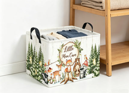 LATOGHIVE Rectangular Storage Basket, Woodland Animals