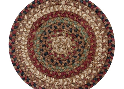 Homespice Gingerbread Braided Trivets Ideal as Hot Pads, Round 8" Set of 3