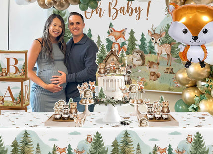 123pcs Woodland Baby Shower Decorations