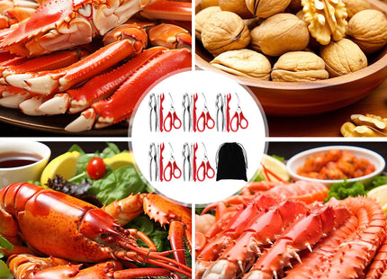 Seafood Crab Crackers and Tools, 21 Pcs Crab Leg Crackers Tools, Lobster Crackers and Picks Set, Crab Utensils Seafood Tools, Crab Forks Scissors Lobster Shellers, mobzio Nut Cracker Set for Crab Legs