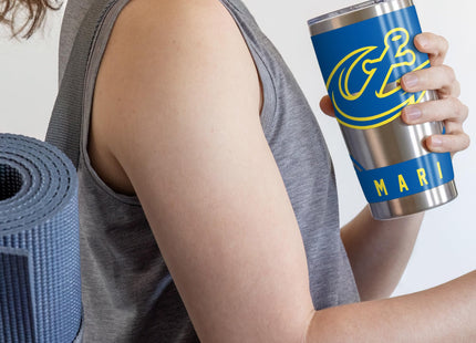 Rico Industries NCAA Maine Maritime Mariners Standard 20oz Stainless Steel Tumbler with Lid - Great For Coffee, Tea, Water or Cocktails