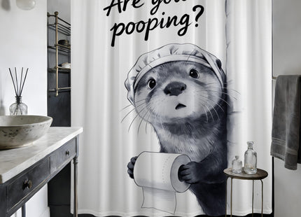 puuiui Funny Otter Shower Curtain Unique, 60x72 Inchs