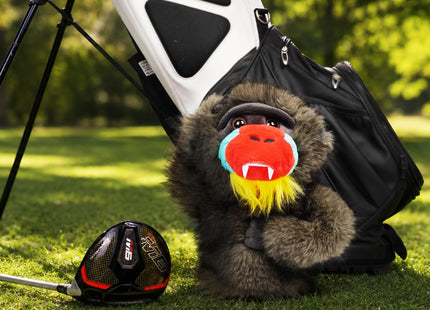 Driver Headcover Funny Golf Headcover Animal Golf Club Head Covers Gorilla Alces Moose Mammoth Design Black Plush Golfing Gifts for Men Women Golfer Fits up to 460CC Driver Head