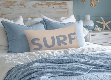 XYDEG Coastal Beach Surf Room Decor 12x20 Pillow Cover, Nautical Coastal Beach Retro Surf Decorative Lumbar Pillow Covers for Girls Boys Bedroom College Dorm Sofa Couch