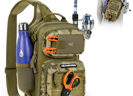 KastKing BlowBak Tactical Sling Tackle Bag-Lightweight Fishing Backpack Storge Fishing Gear and Equipment,Gift for Men