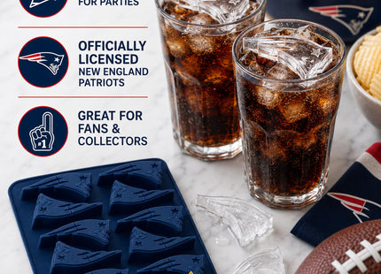MasterPieces Game Day Set - FanPans NFL New England Patriots - Silicone Ice Cube Trays Two Pack - Dishwasher Safe
