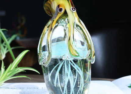 QFkris 5.5" Glass Octopus Figurine for Home Decor