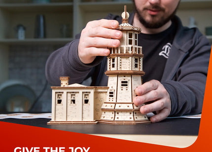 UGEARS Split Rock Lighthouse 3D Wooden Puzzles for Adults – Wooden Model
