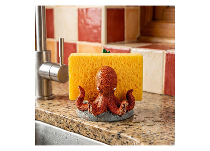 dgudgu Resin Octopus Sponge Holder for Kitchen Sink Gadget Countertop Decor
