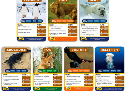Skillmatics Guess in 10 Game – National Geographic Animals, Gift for Kids